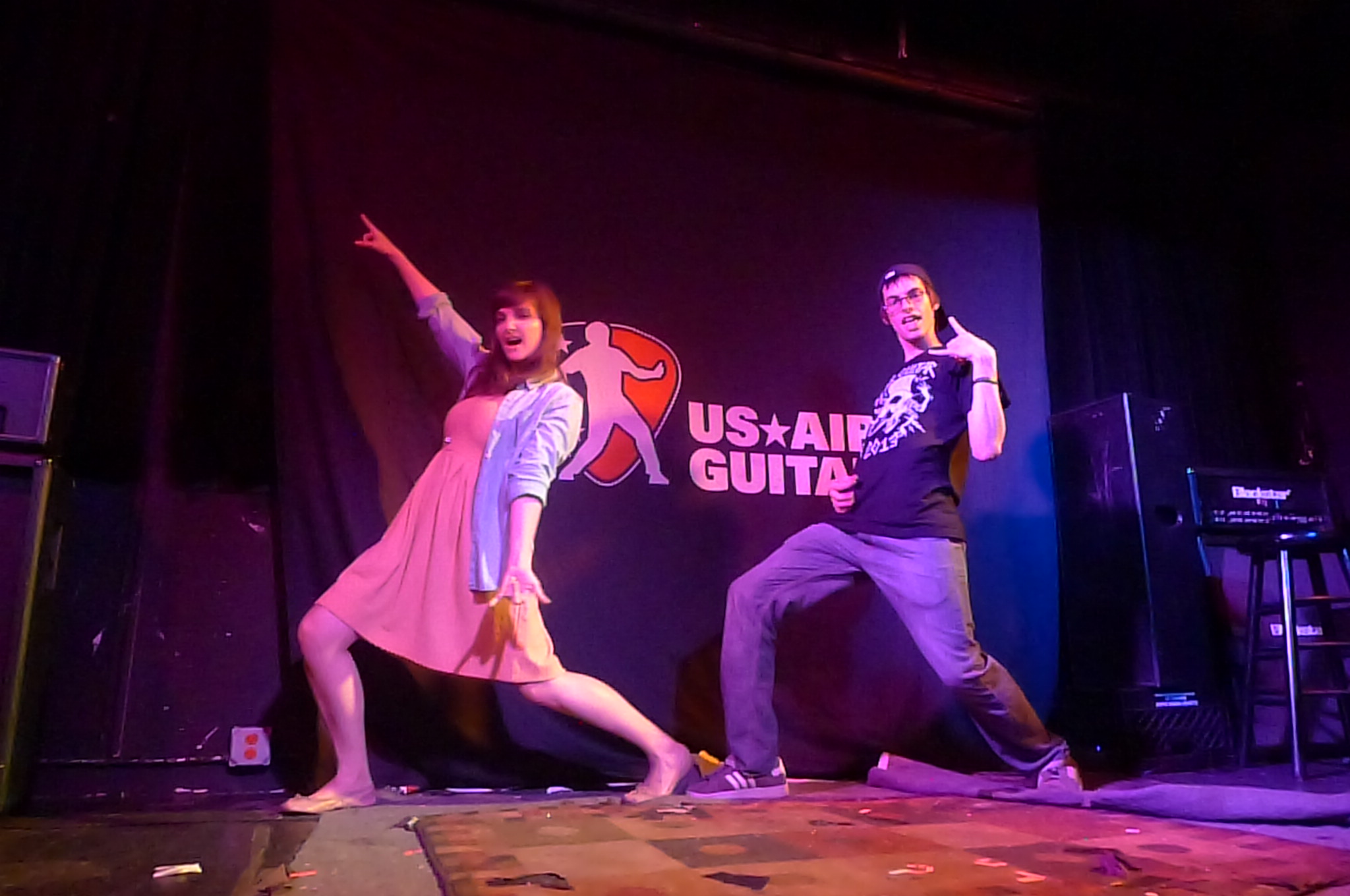 …rocked out at an air guitar competition (and met the U.S. champion