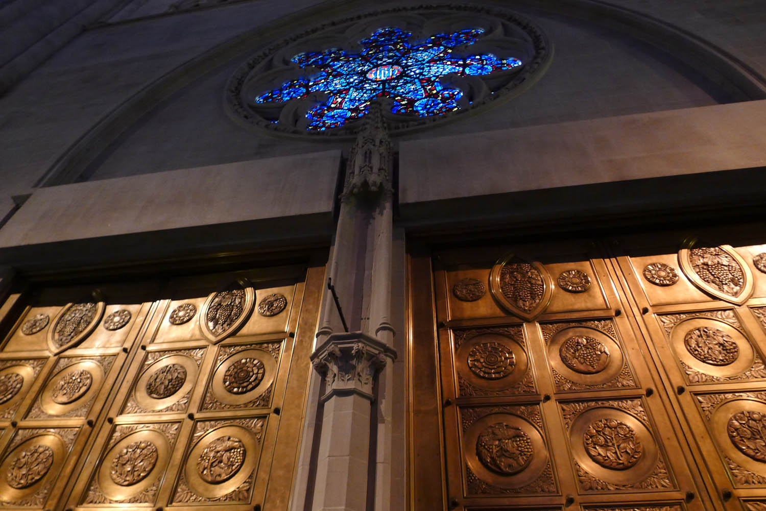 There was also this beautiful stained-glass window above the doorway